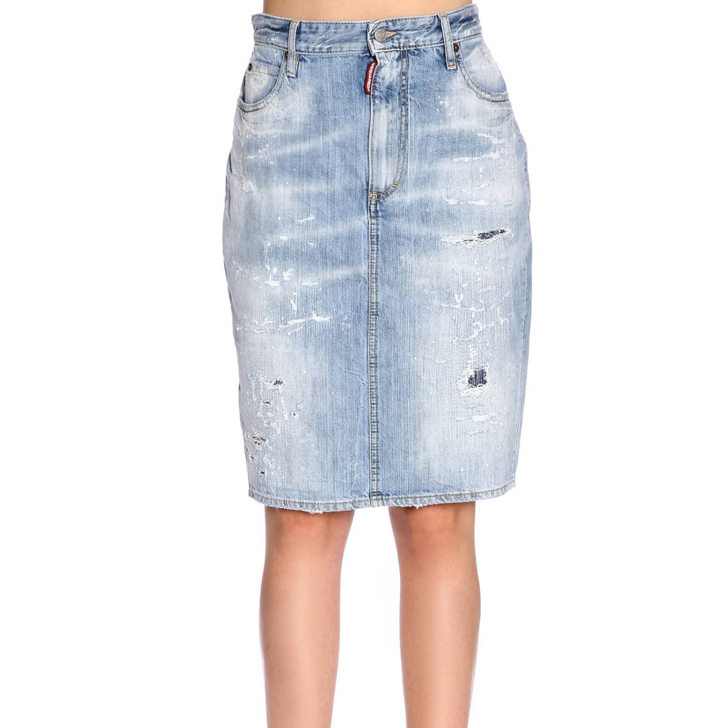 Dsquared2 Outlet: skirt for woman - Blue | Dsquared2 skirt ...