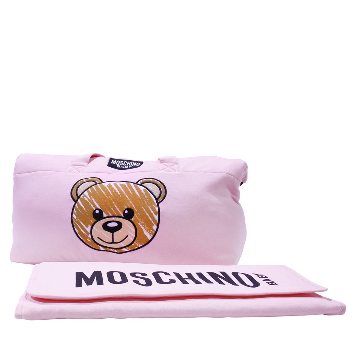 moschino changing bag pink