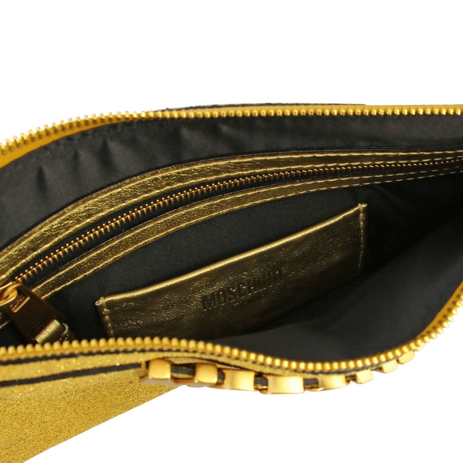 moschino gold boutique bag