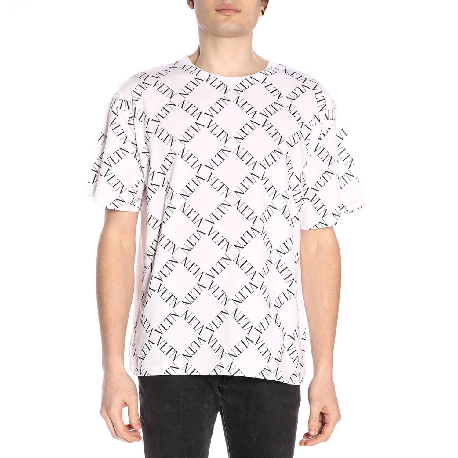 valentino grid t shirt