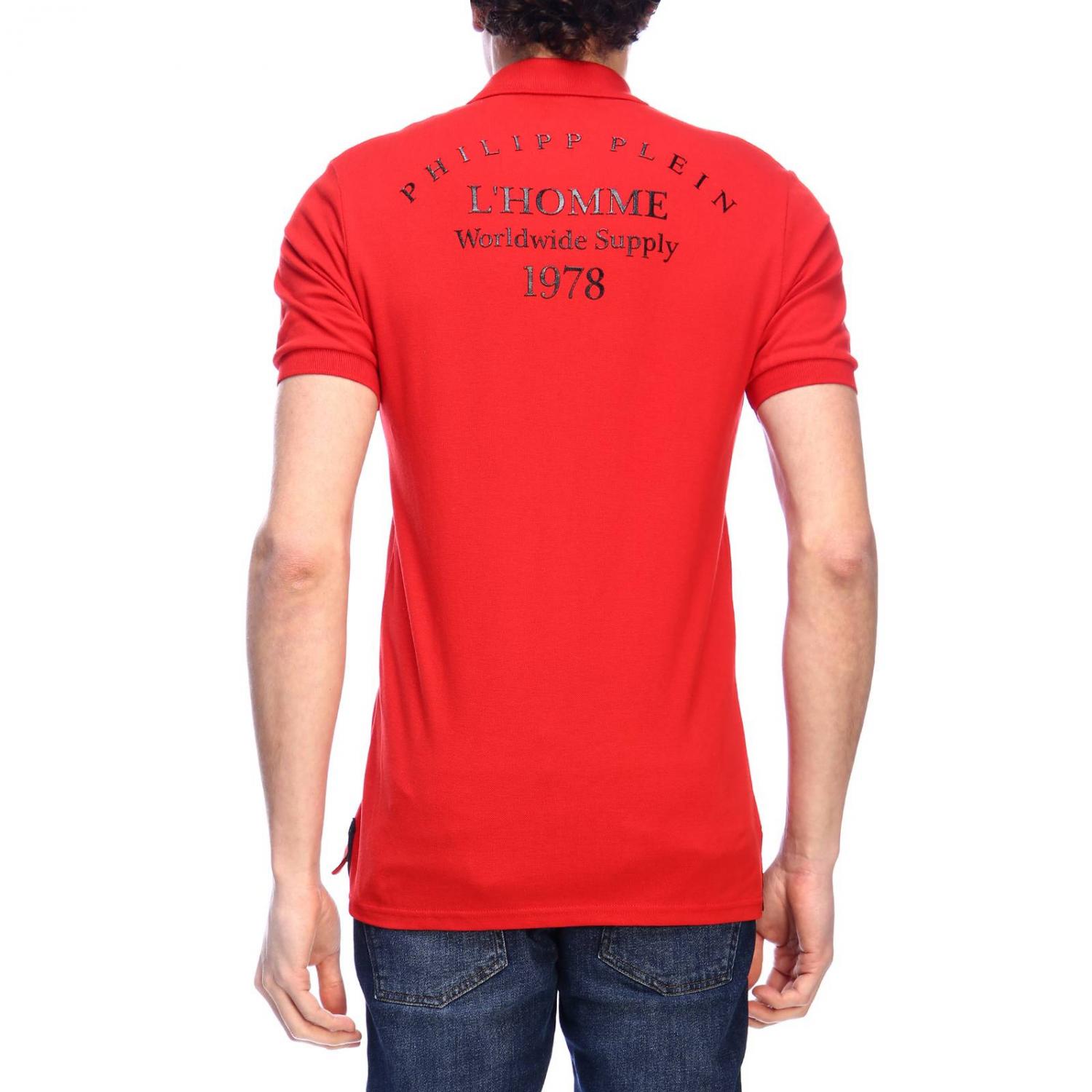 Philipp Plein Outlet: T-shirt uomo - Rosso | T-Shirt Philipp Plein MTK3005  PJY002N GIGLIO.COM