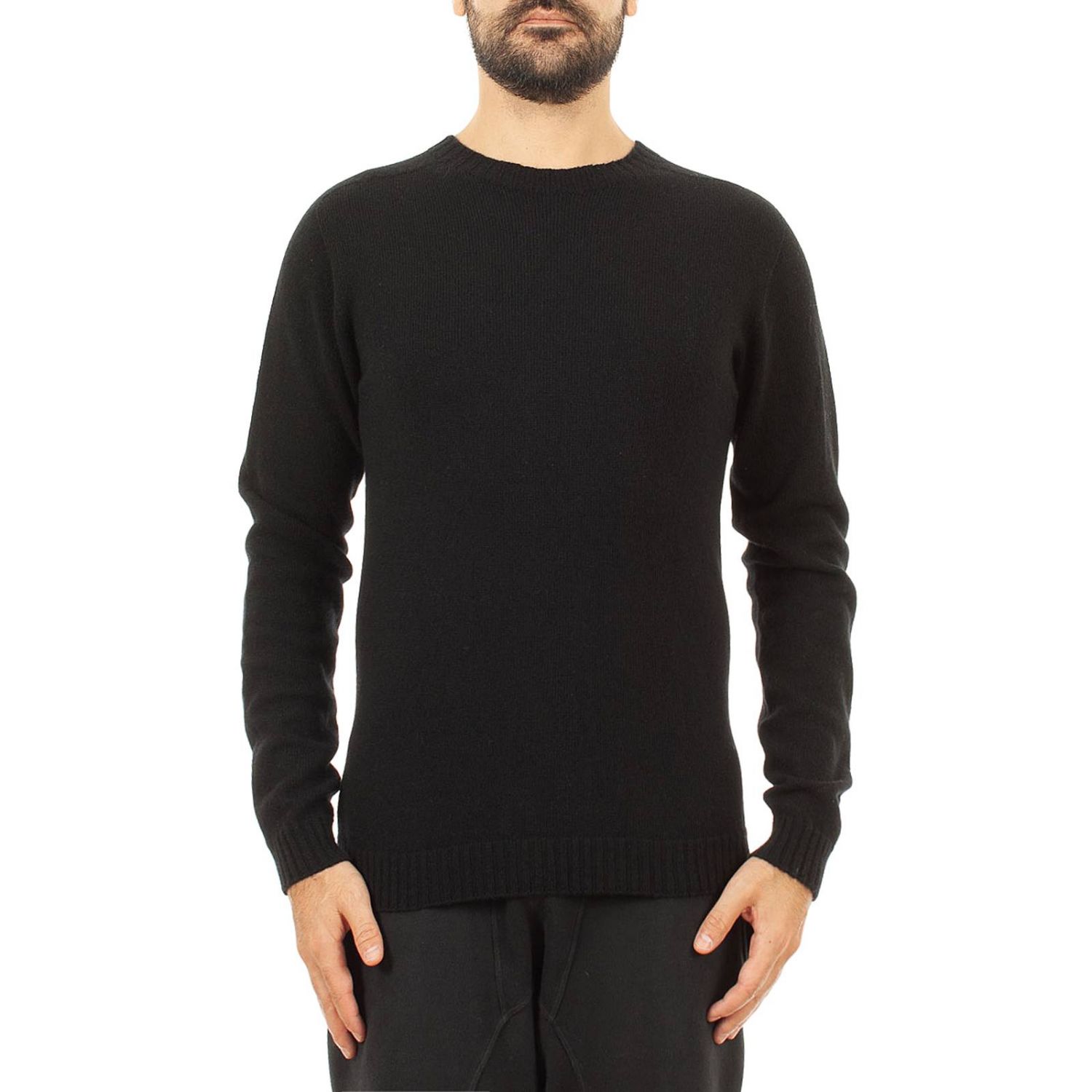 MAURO GRIFONI: sweater for man - Black | Mauro Grifoni sweater GDC11021 ...