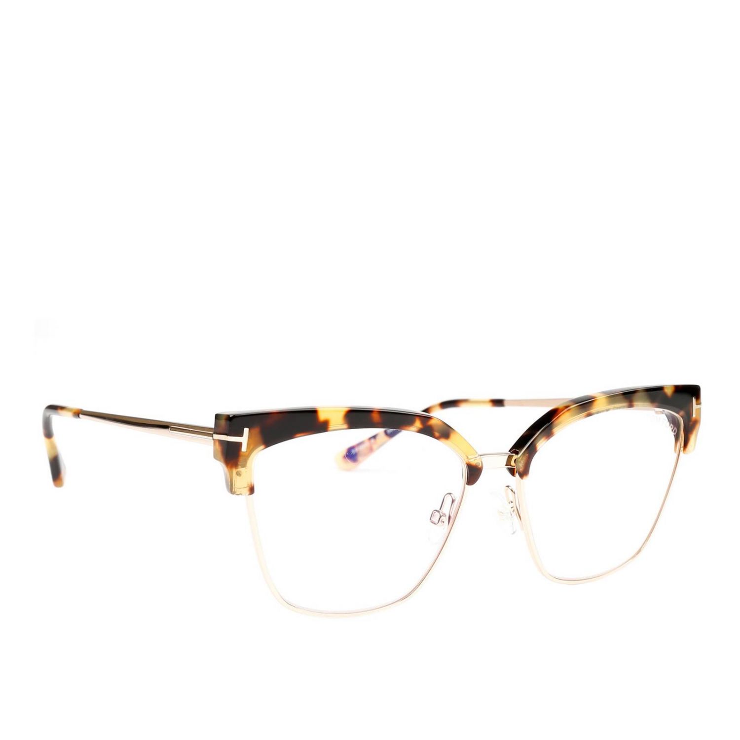 Tom Ford Outlet: Occhiali da vista FT5547 in acetato a fantasia e metallo -  Biscotto | Occhiali Tom Ford FT5547-B GIGLIO.COM