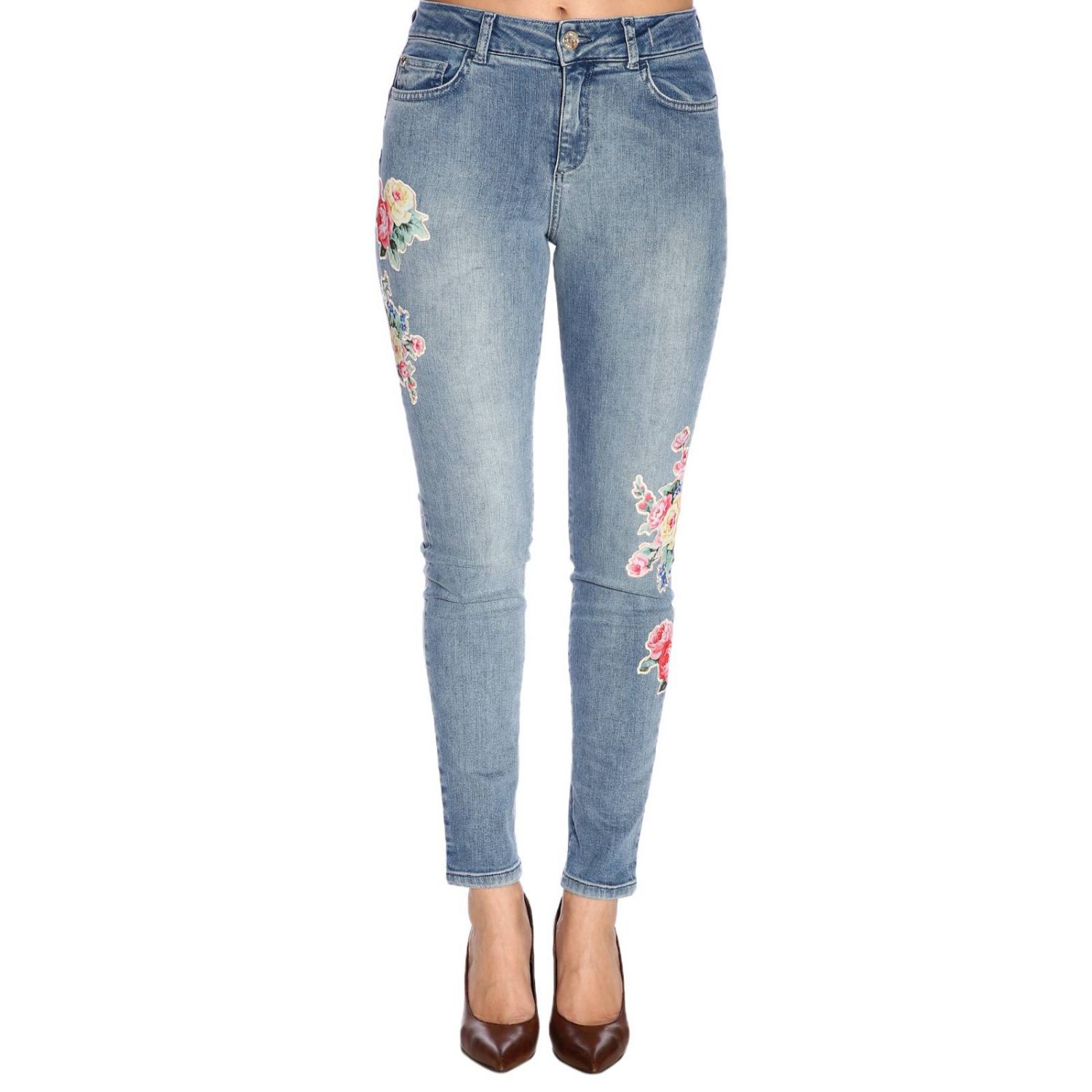 jeans floreali
