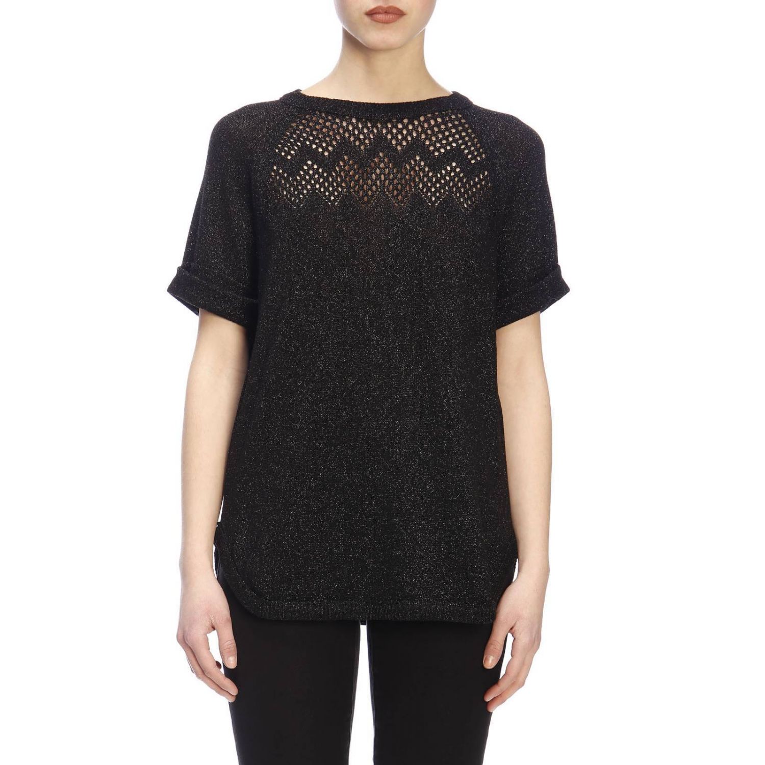 Blusa Twin Set da Donna Nero