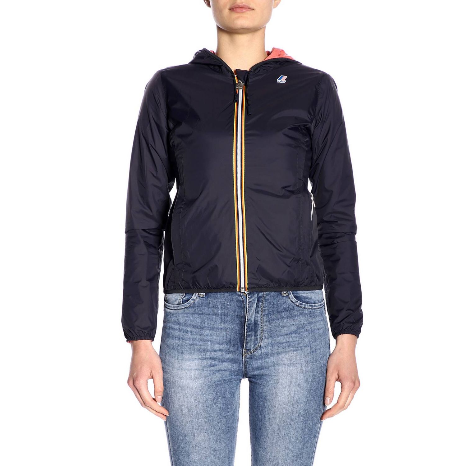 K-Way Outlet: jacket for woman - Blue | K-Way jacket K002XN0 online on ...