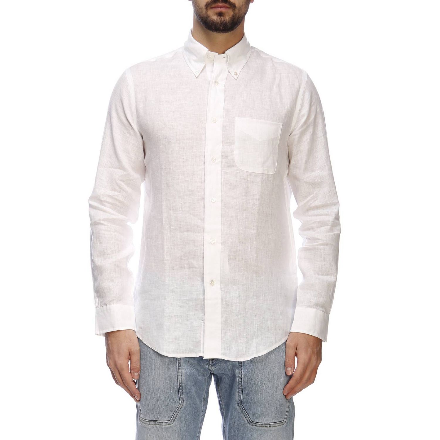 Brooks Brothers Outlet: shirt for man - White | Brooks Brothers shirt ...