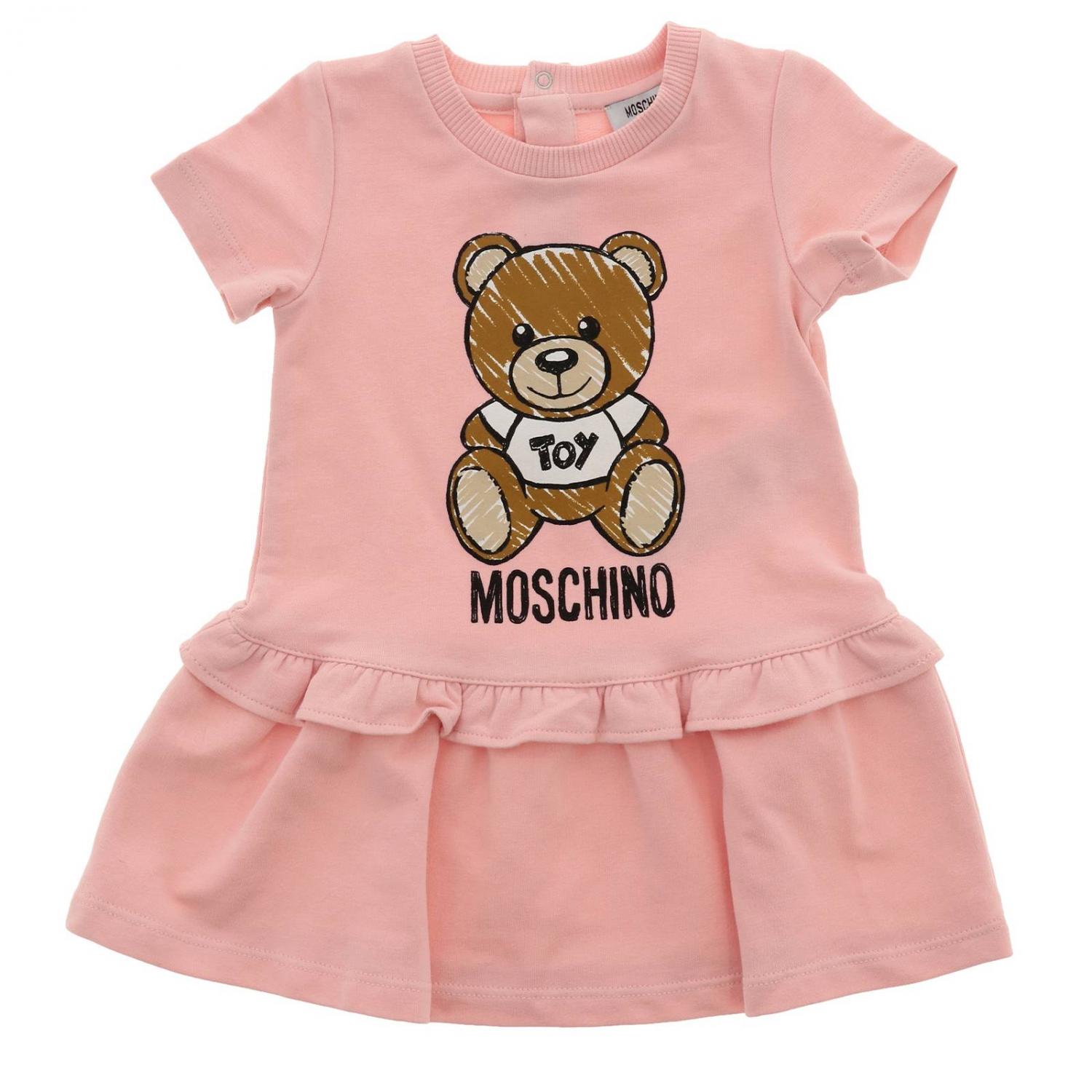 Moschino Baby Outlet Dress kids Pink Dress Moschino Baby MDV074