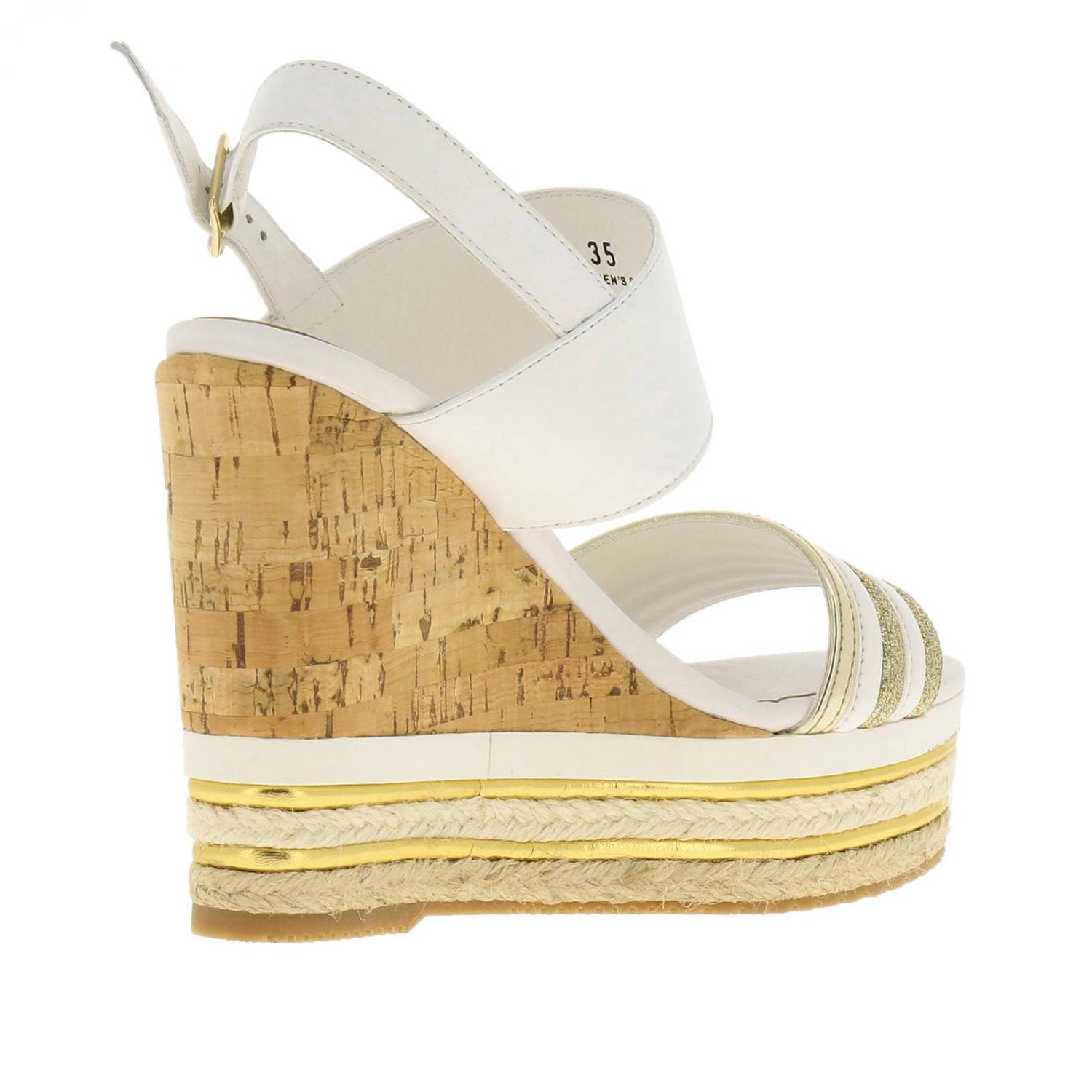 Hogan Outlet: Scarpe con zeppa donna - Bianco | Scarpe Con Zeppa Hogan  HXW4420BK00 IWE GIGLIO.COM