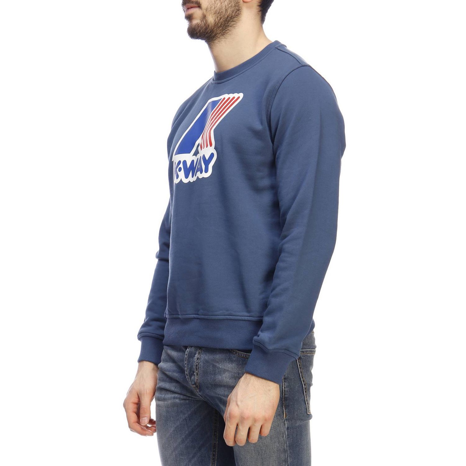K-Way Outlet: Sweatshirt man - Teal | K-Way Sweatshirt K009G10 online ...