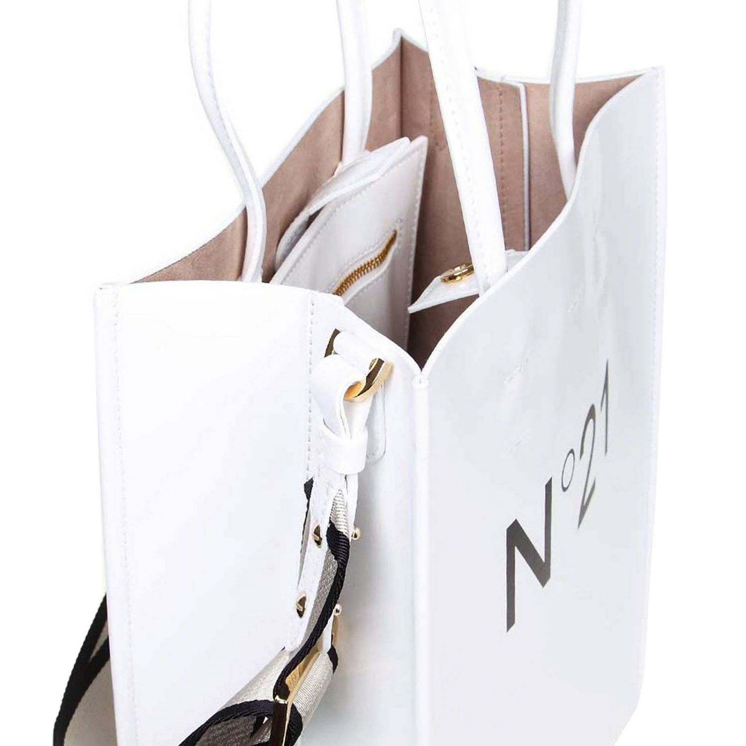 N° 21 Outlet Tote bags women White Tote Bags N° 21 N05 178 NT0018