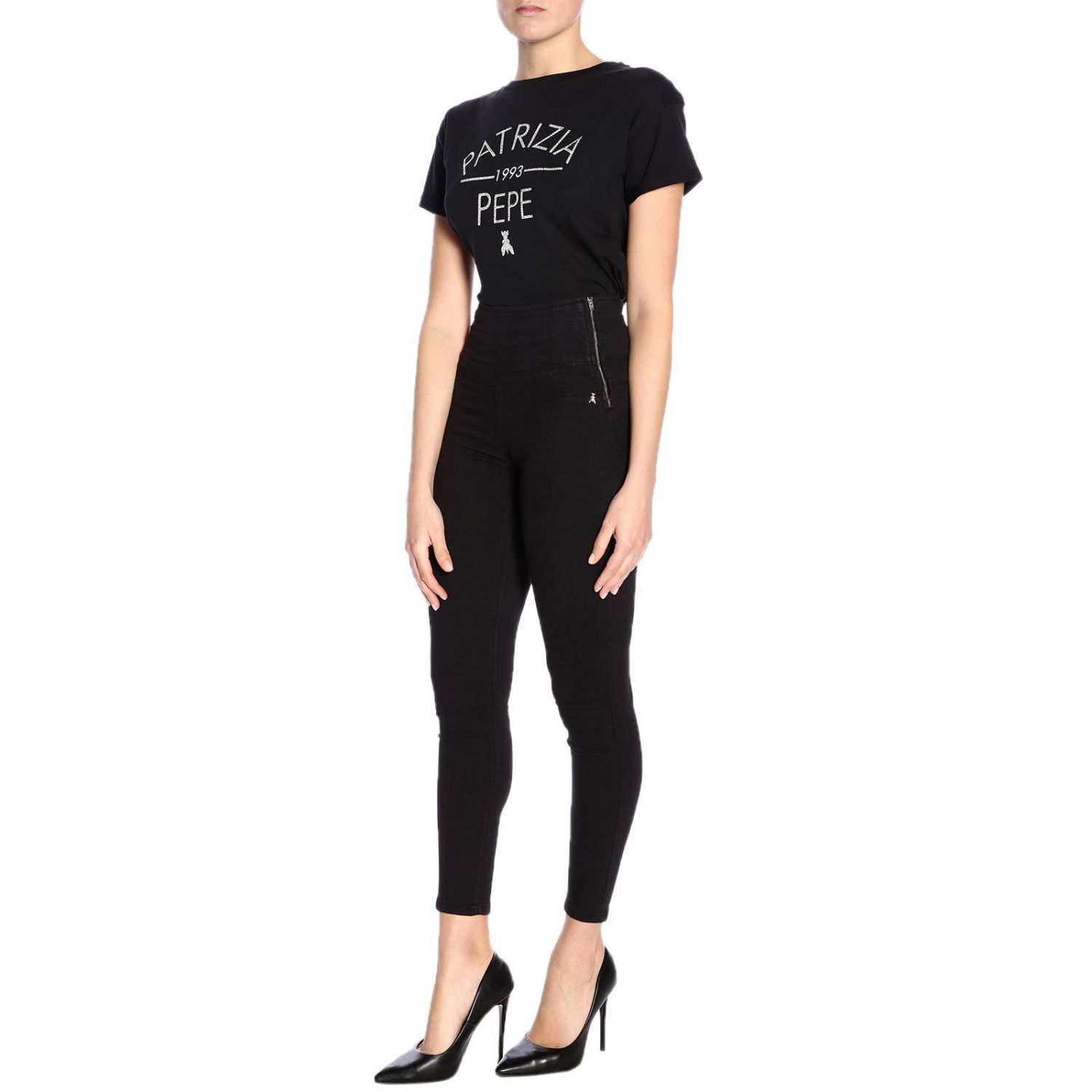 Patrizia Pepe Outlet: Jeans women - Black | Jeans Patrizia Pepe BJ0367 ...