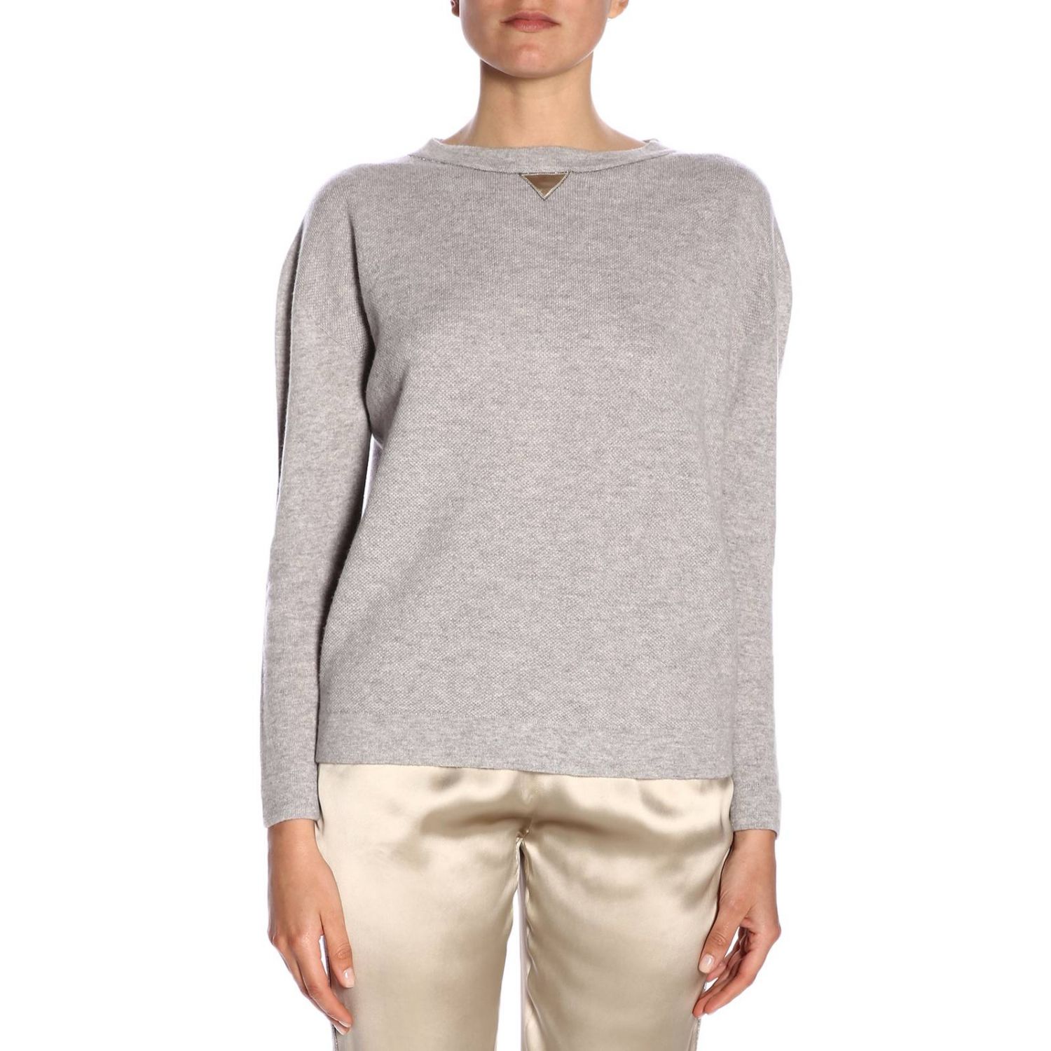 Fabiana Filippi Outlet: jumper for women - Grey | Fabiana Filippi ...