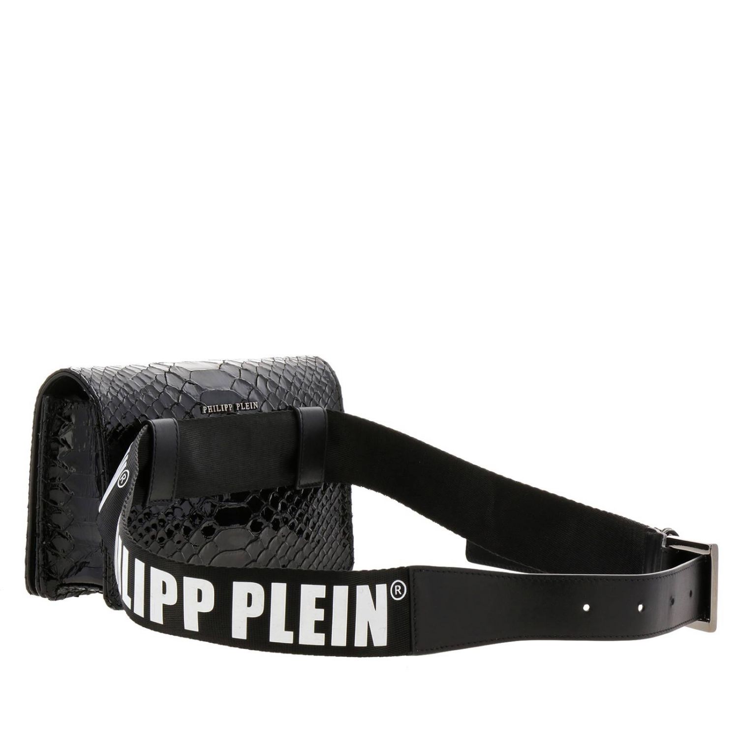 Philipp Plein Outlet: Borsa/Marsupio mini in pelle stampa pitone con  monogramma PP gioiello di strass - Nero | Borsa A Mano Philipp Plein  WBA0867 PLE038N GIGLIO.COM