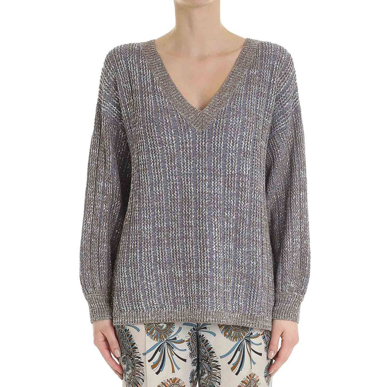 Etro Outlet: Sweater women - Blue | Sweater Etro 15338 9787 GIGLIO.COM