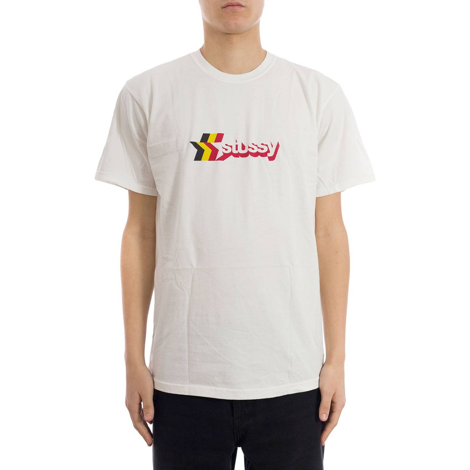 Stussy Outlet: t-shirt for man - White | Stussy t-shirt 1904352 online ...
