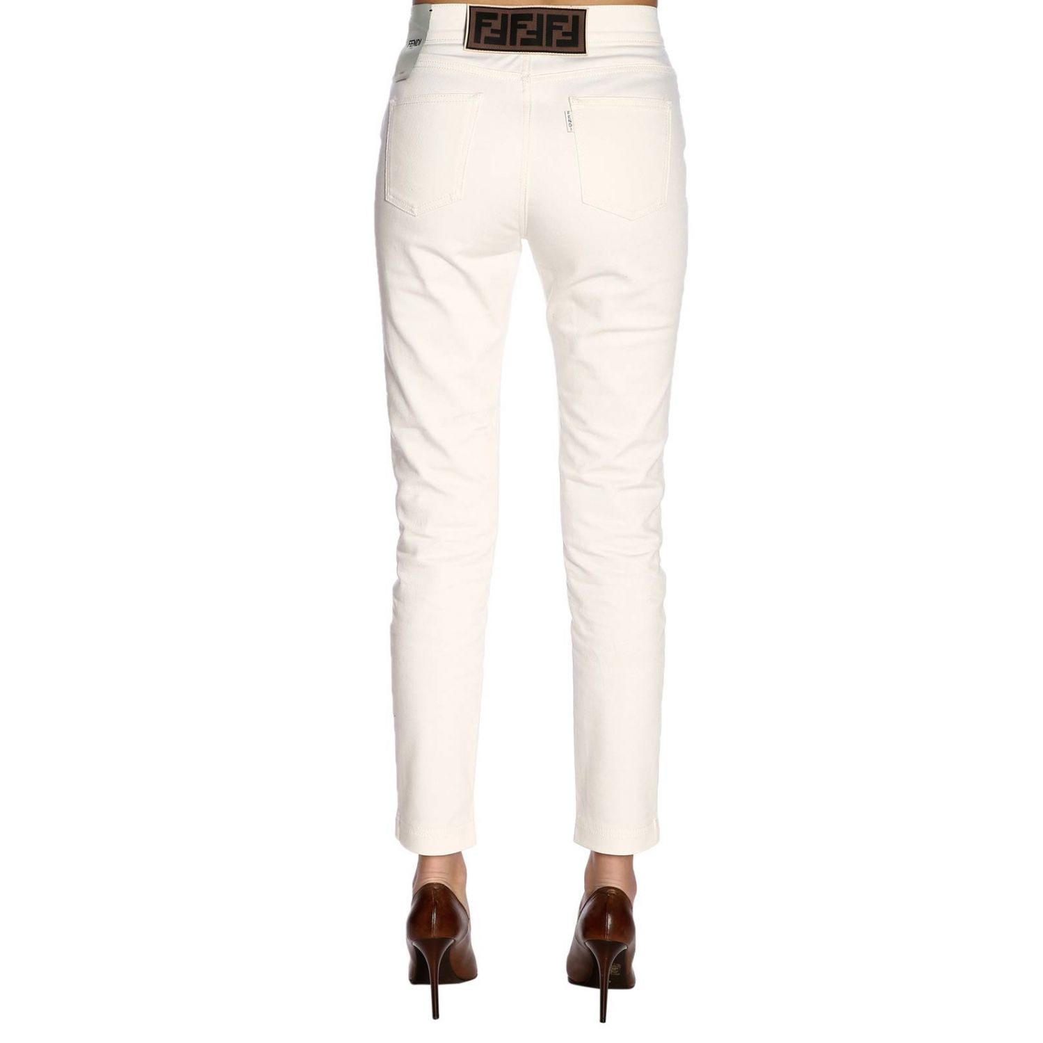fendi white jeans