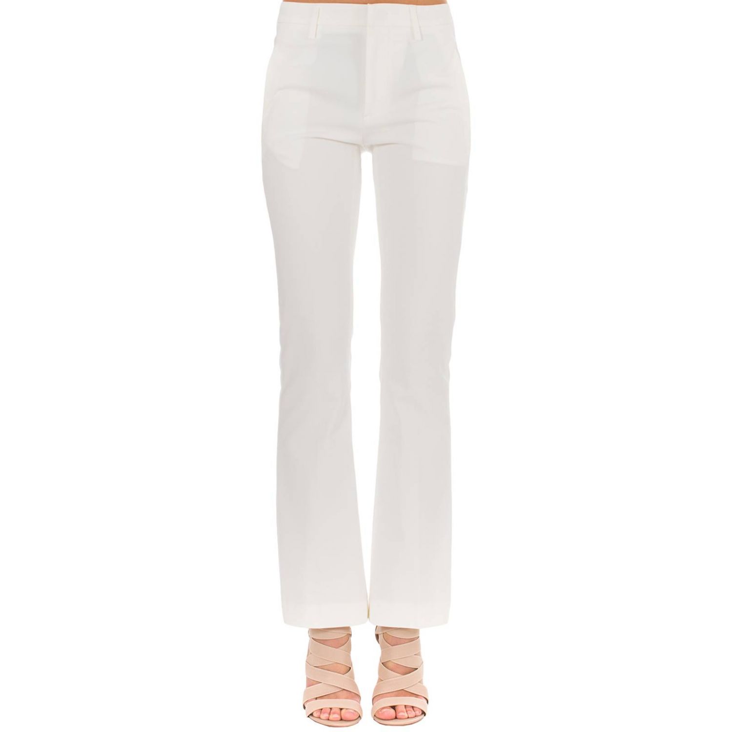 Dondup Outlet: pants for woman - White | Dondup pants DP298 CS0098 ...
