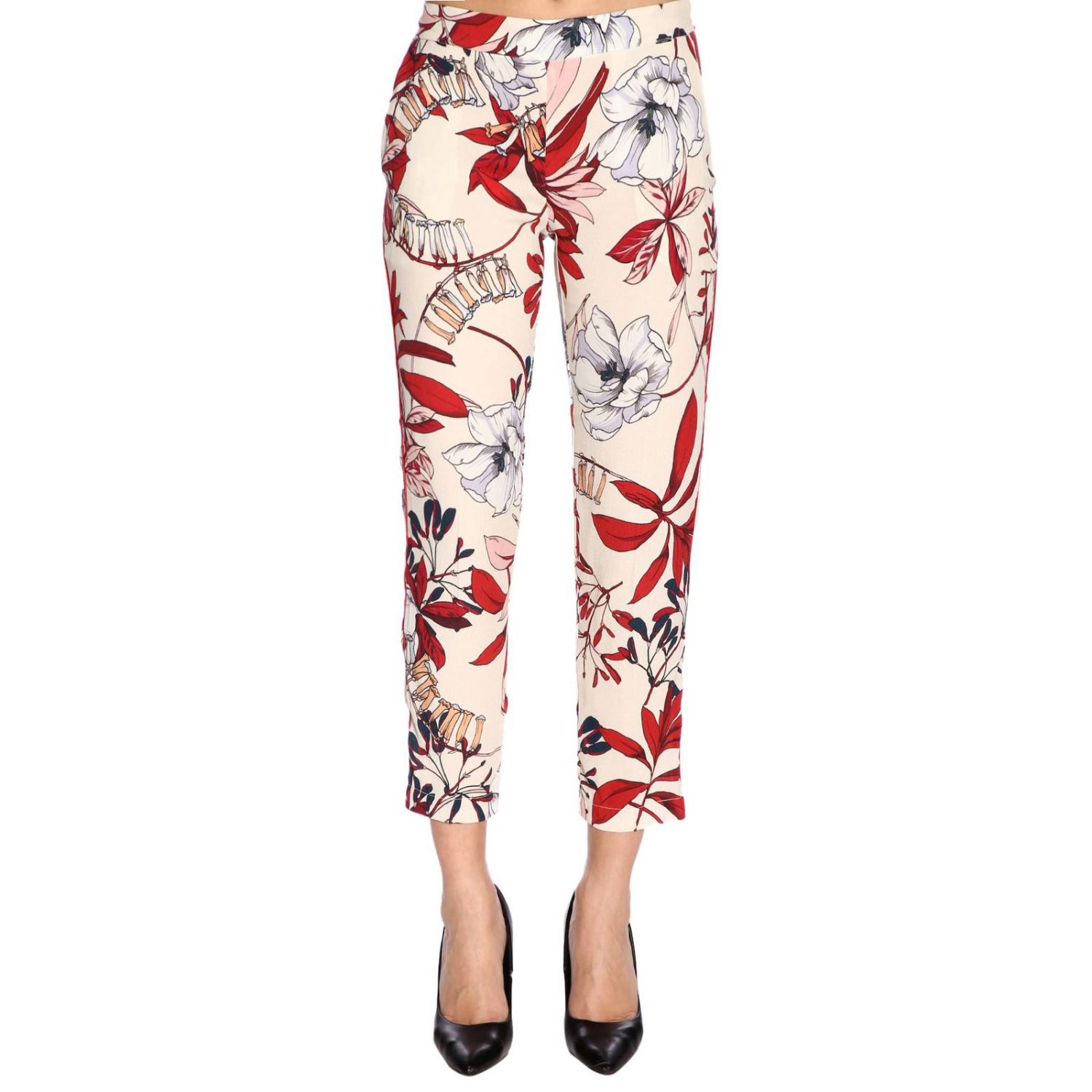 Twinset Outlet Pants women Twin Set Ecru Pants Twinset 191ST2231