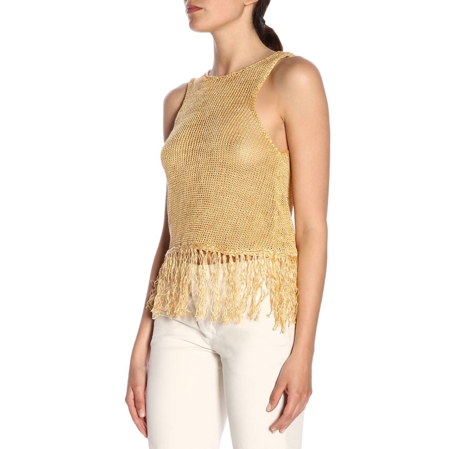 Forte Forte Outlet: Top women - Gold | Top Forte Forte 6306 GIGLIO.COM