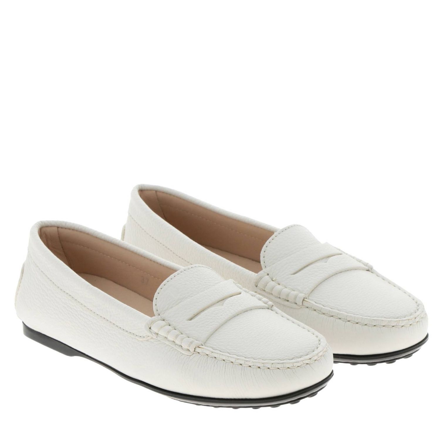 Tod's Outlet: Mocasines mujer | Mocasines Tod's Mujer Blanco | Mocasines  Tod's XXW0LU00010 5J1 GIGLIO.COM