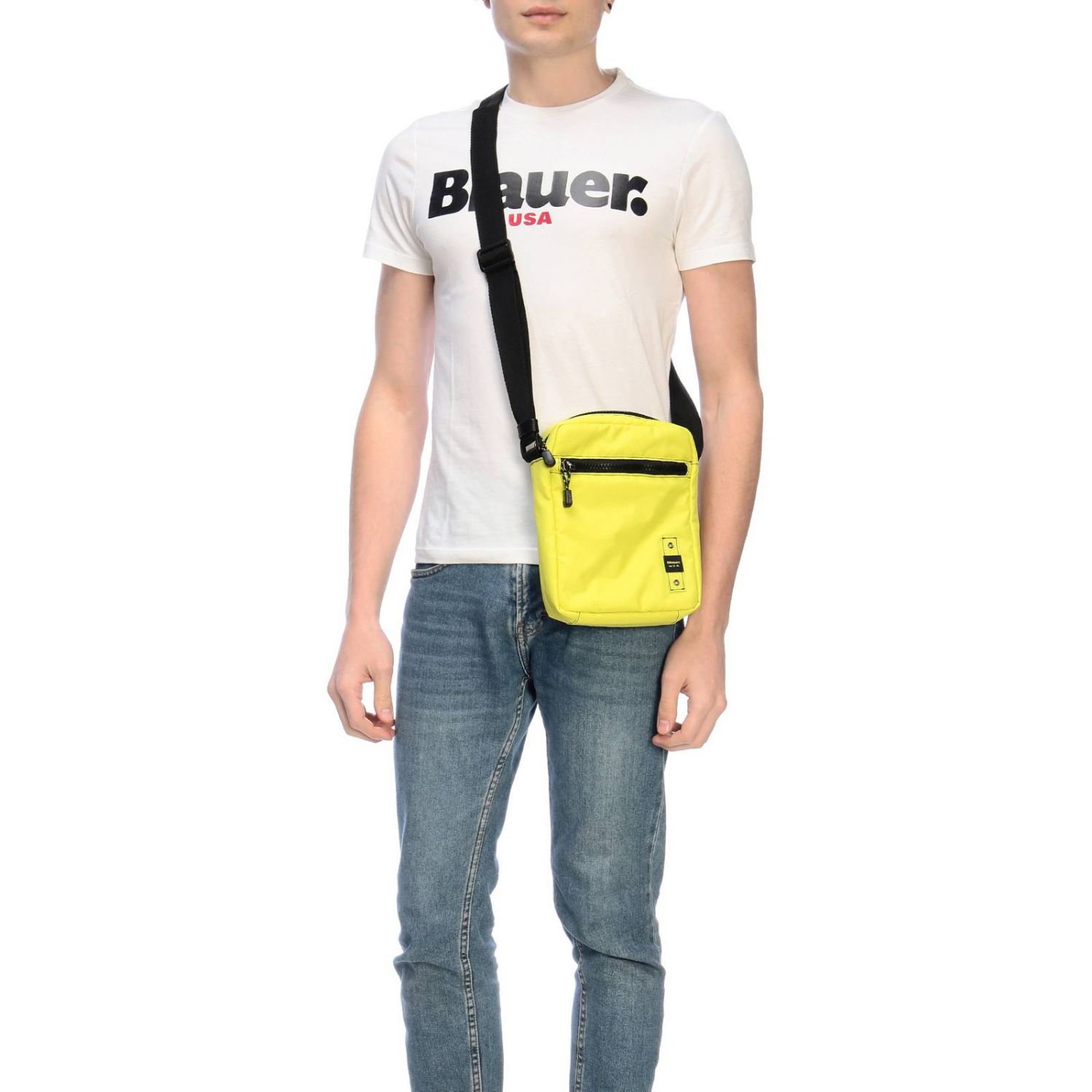 Blauer Outlet Bags men Shoulder Bag Blauer Men Yellow Shoulder Bag