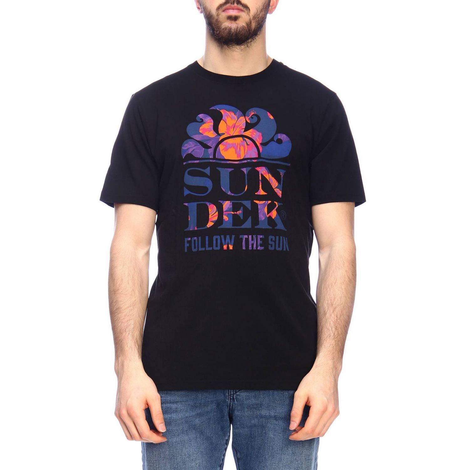 Sundek Outlet: T-shirt men - Black | T-Shirt Sundek M026TEJ78FH GIGLIO.COM