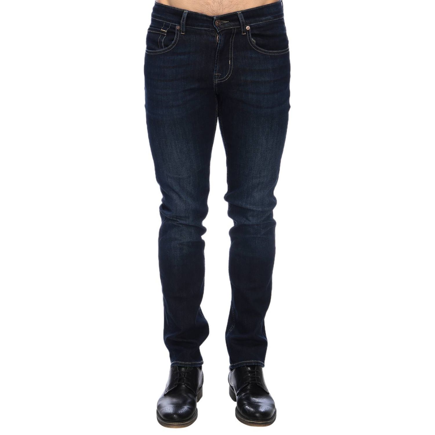 7 For All Mankind Outlet: trousers for men - Blue | 7 For All Mankind ...