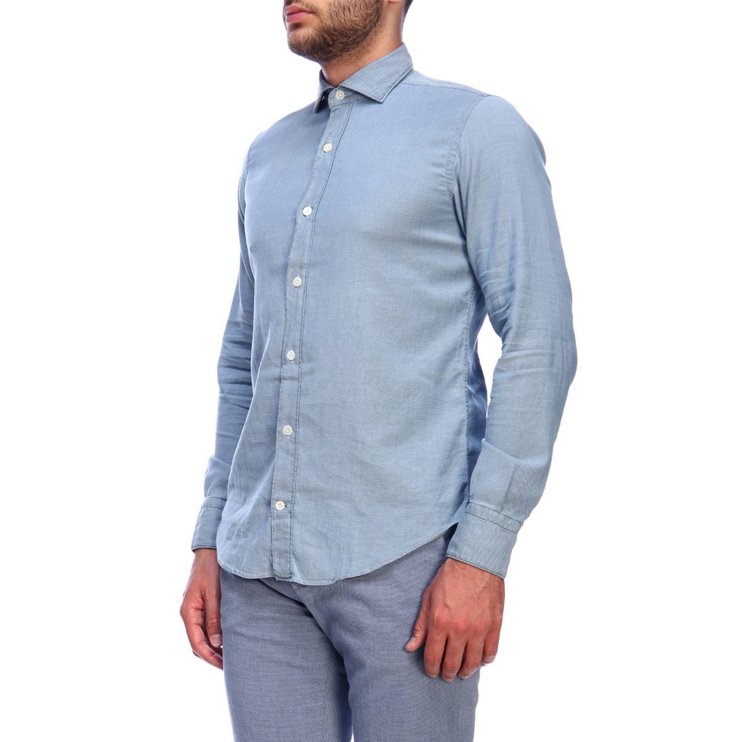 Eleventy Outlet: shirts for man - Denim | Eleventy shirts 979CA0053 ...