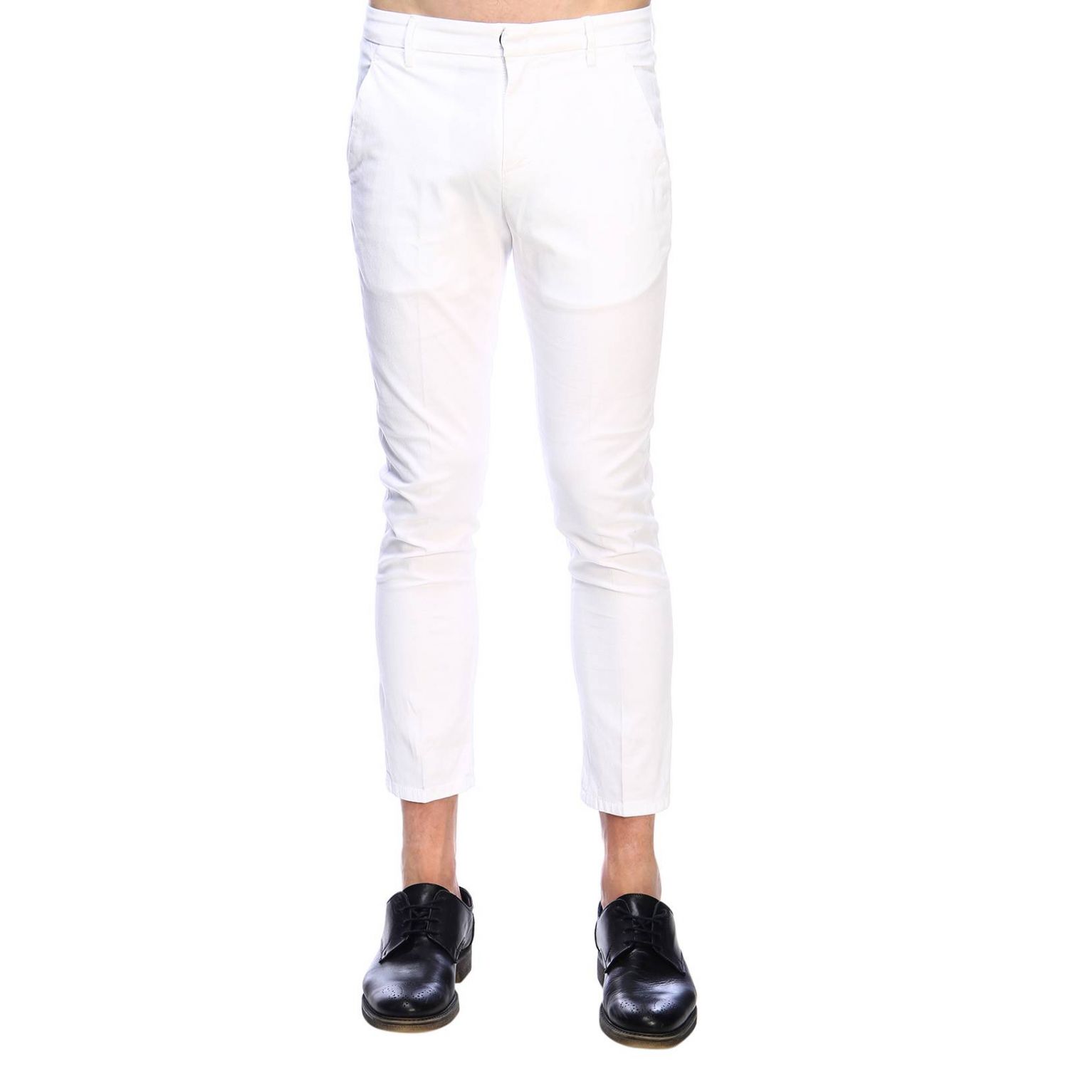 Dondup Outlet: Pants men - White | Pants Dondup UP518 CS0800 GIGLIO.COM