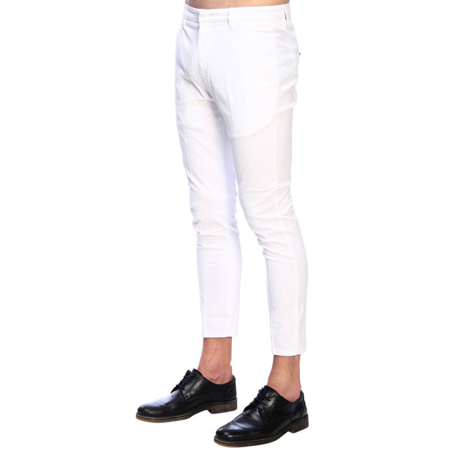 Dondup Outlet: Pants men - White | Pants Dondup UP518 CS0800 GIGLIO.COM