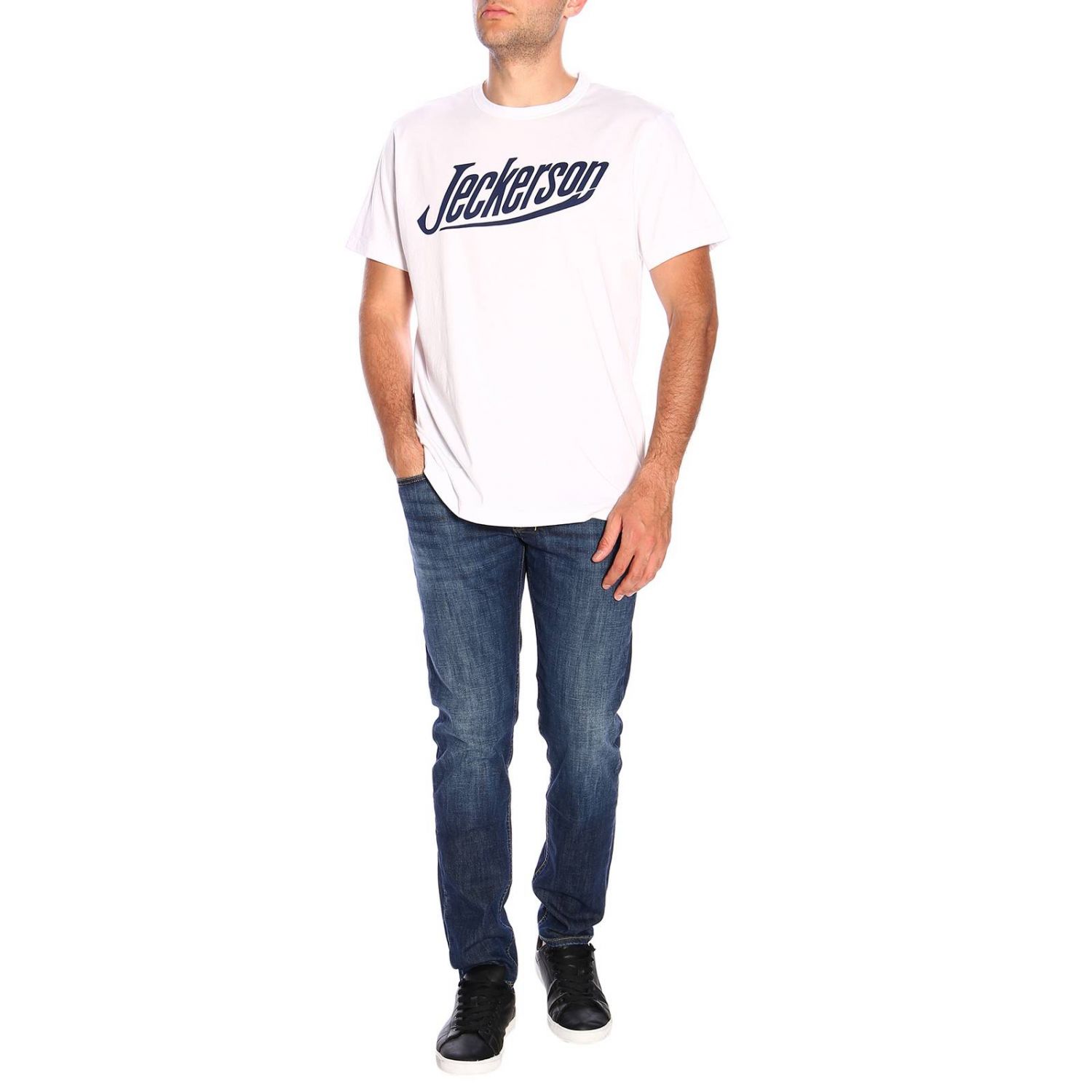 Jeckerson Outlet: T-shirt uomo - Bianco | T-Shirt Jeckerson TS100 J010035  GIGLIO.COM