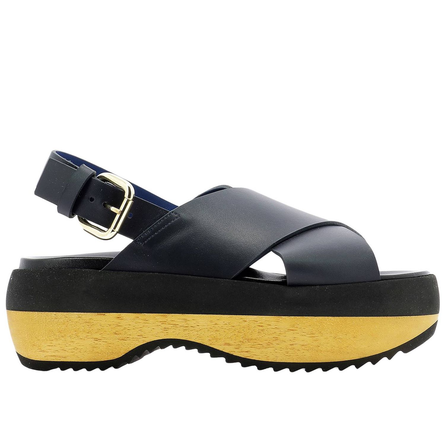 Marni Outlet: wedge shoes for woman - Navy | Marni wedge shoes ...