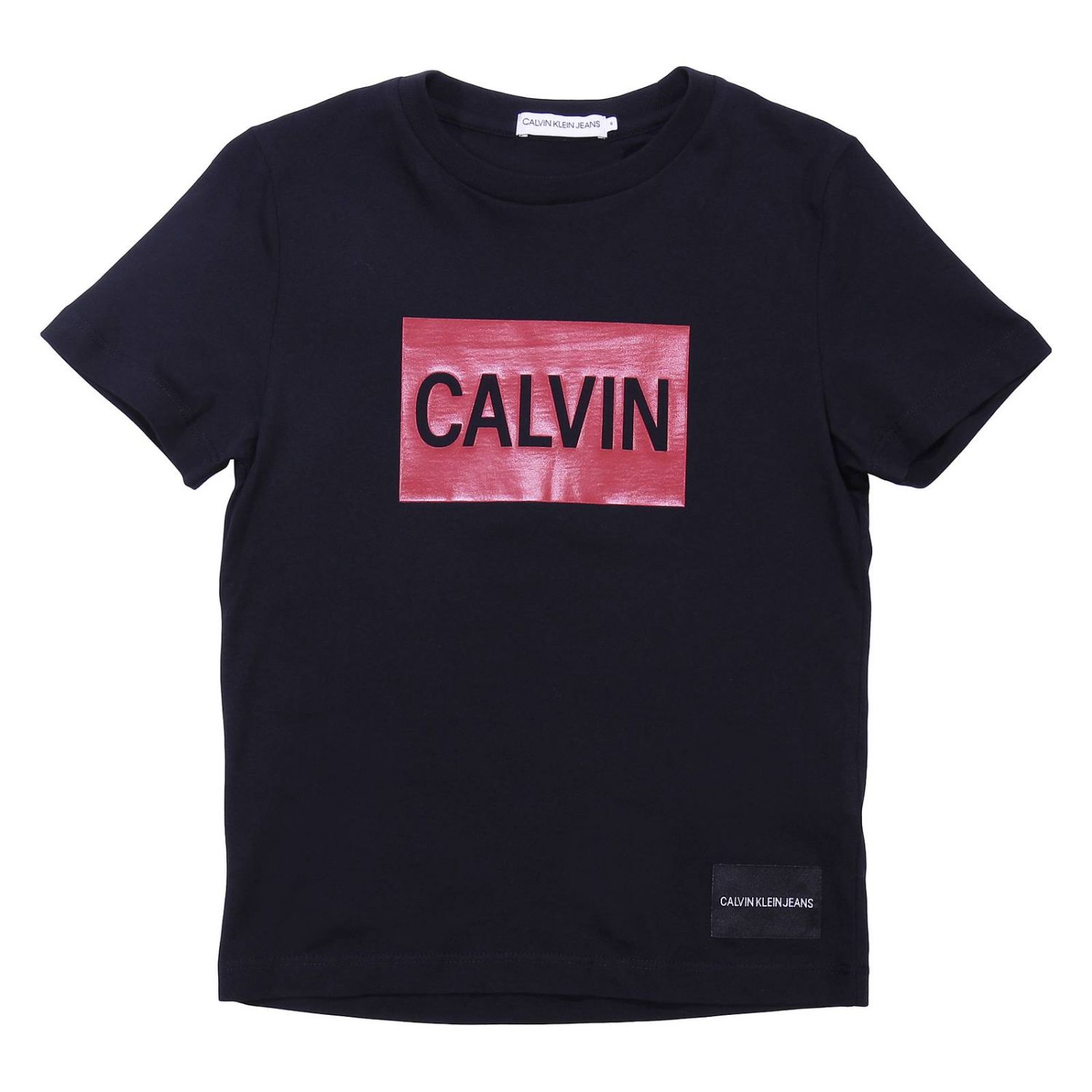 Calvin Klein Outlet: t-shirt for boys - Black | Calvin Klein t-shirt ...