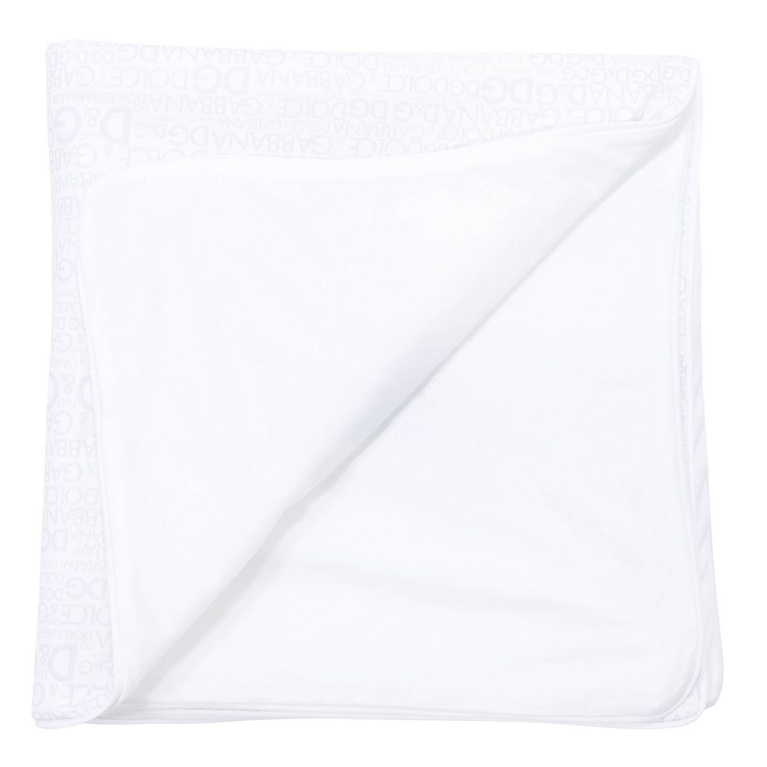 Dolce & Gabbana Outlet: blanket for kids - White | Dolce & Gabbana blanket  LNJA51 G7OAO online on 