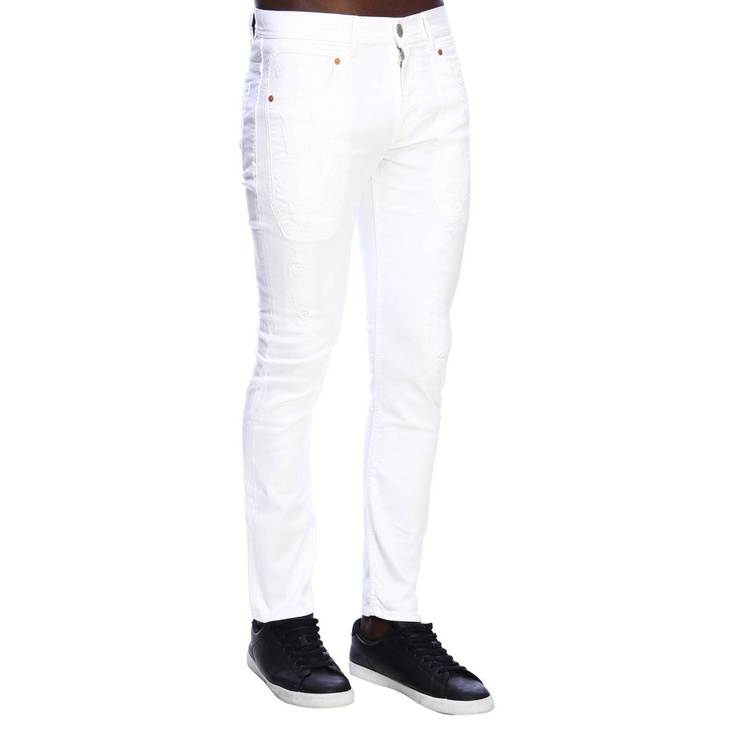 Jeckerson Outlet: Jeans men | Jeans Jeckerson Men White | Jeans ...