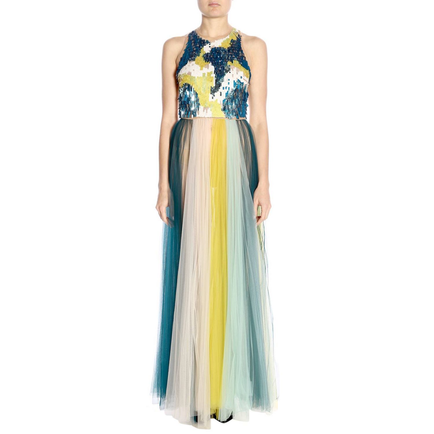 Elisabetta Franchi Outlet: Abito donna - Verde | Abito Elisabetta Franchi  AB757 93E2 GIGLIO.COM