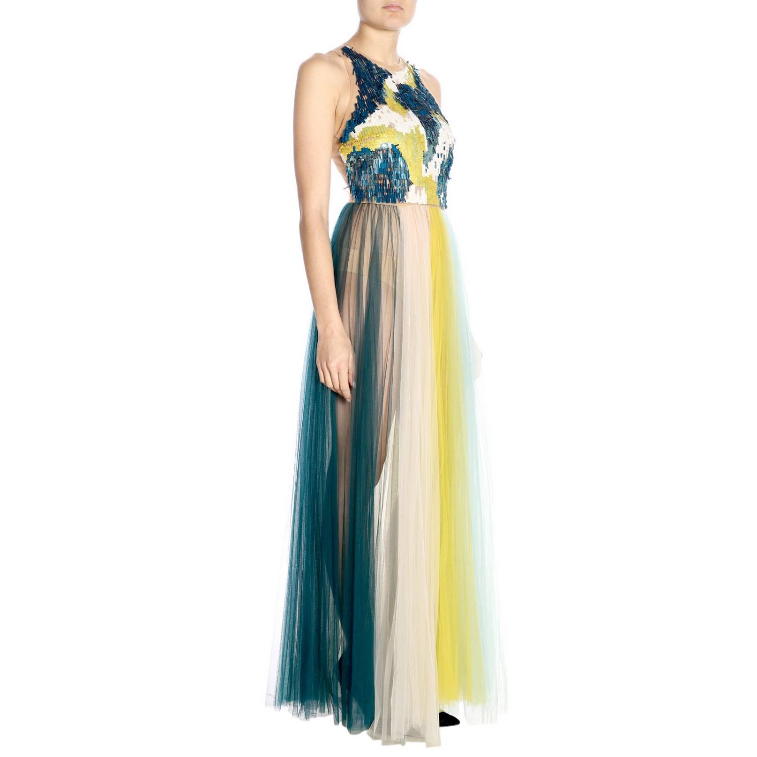 Elisabetta Franchi Outlet: Abito donna - Verde | Abito Elisabetta Franchi  AB757 93E2 GIGLIO.COM