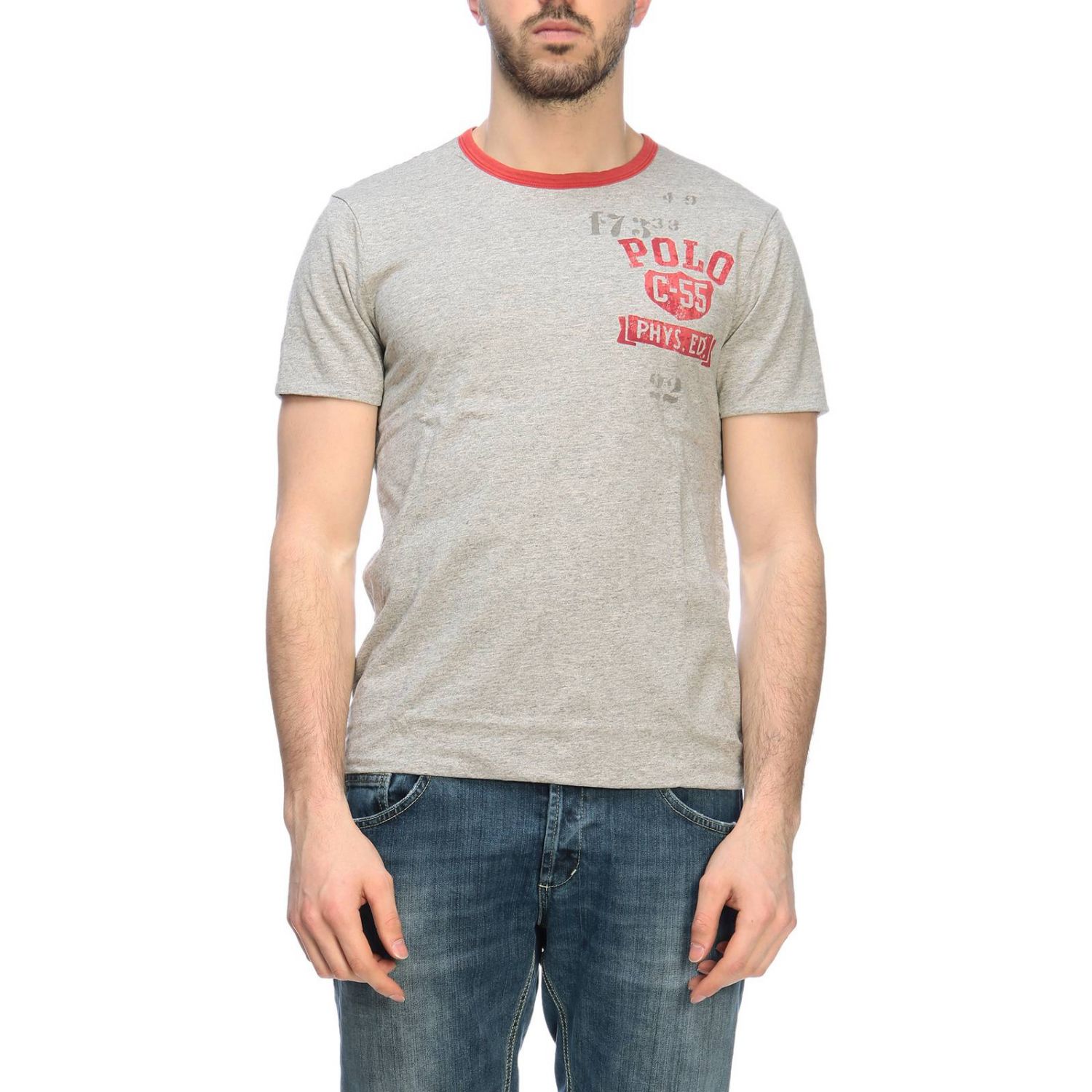 Polo Ralph Lauren Outlet: t-shirt for man - Grey | Polo Ralph Lauren t ...