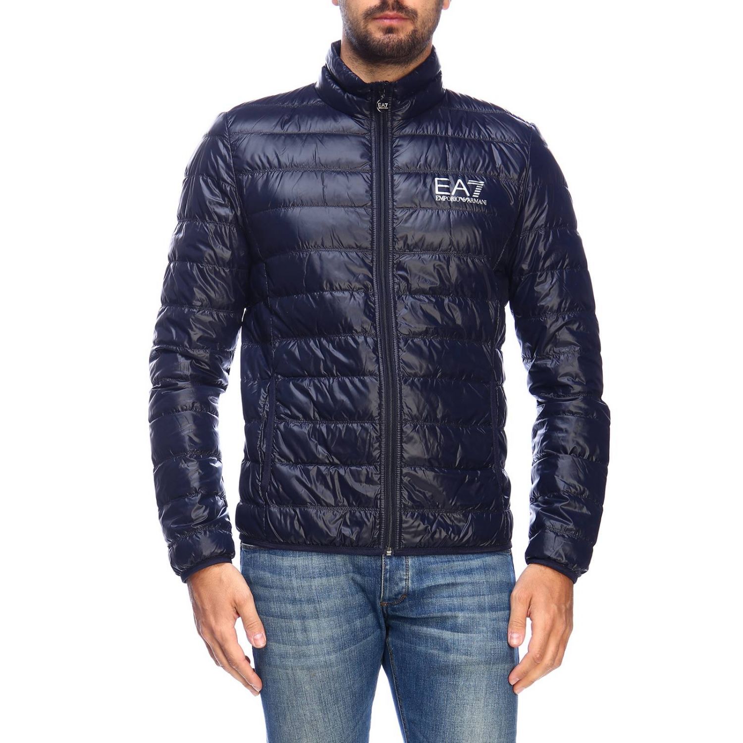 ea7 coat blue