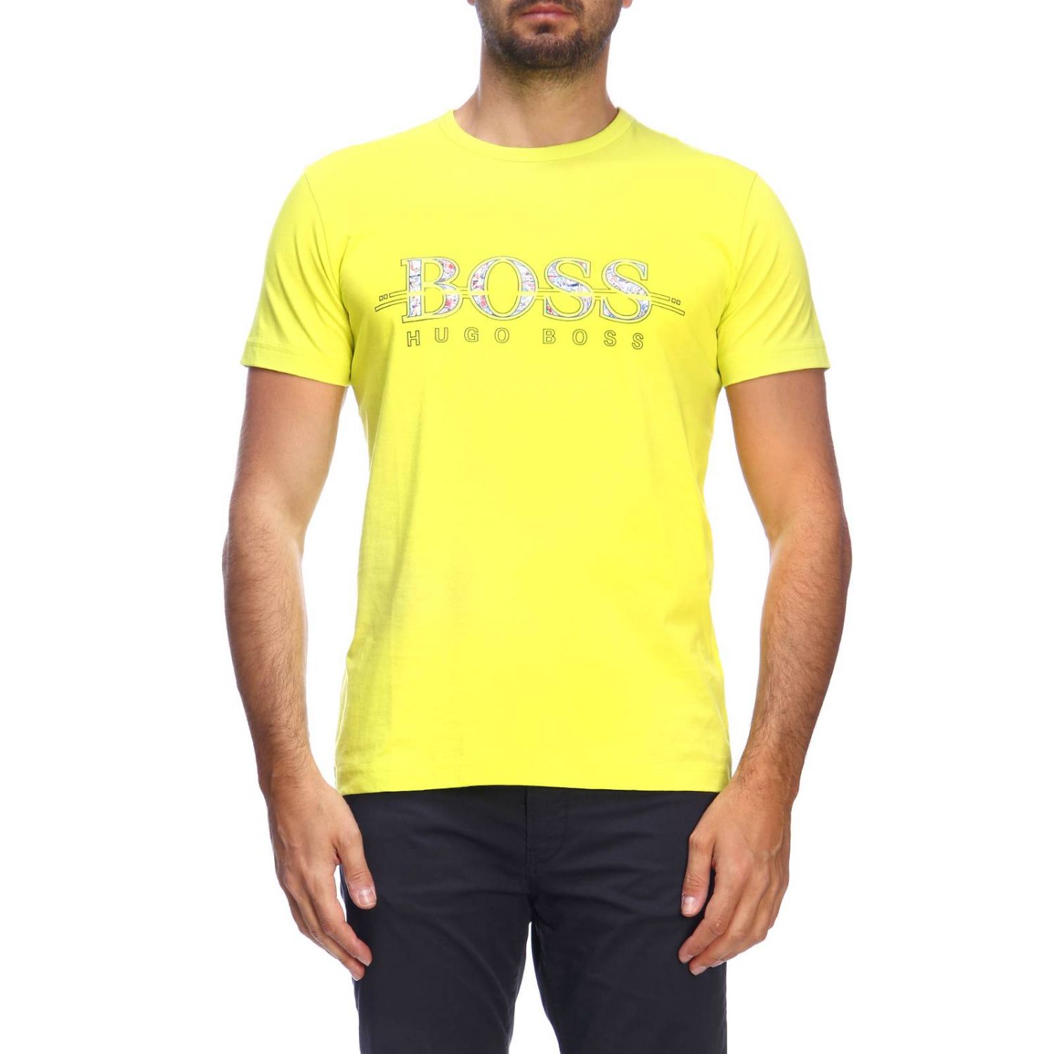 yellow hugo t shirt