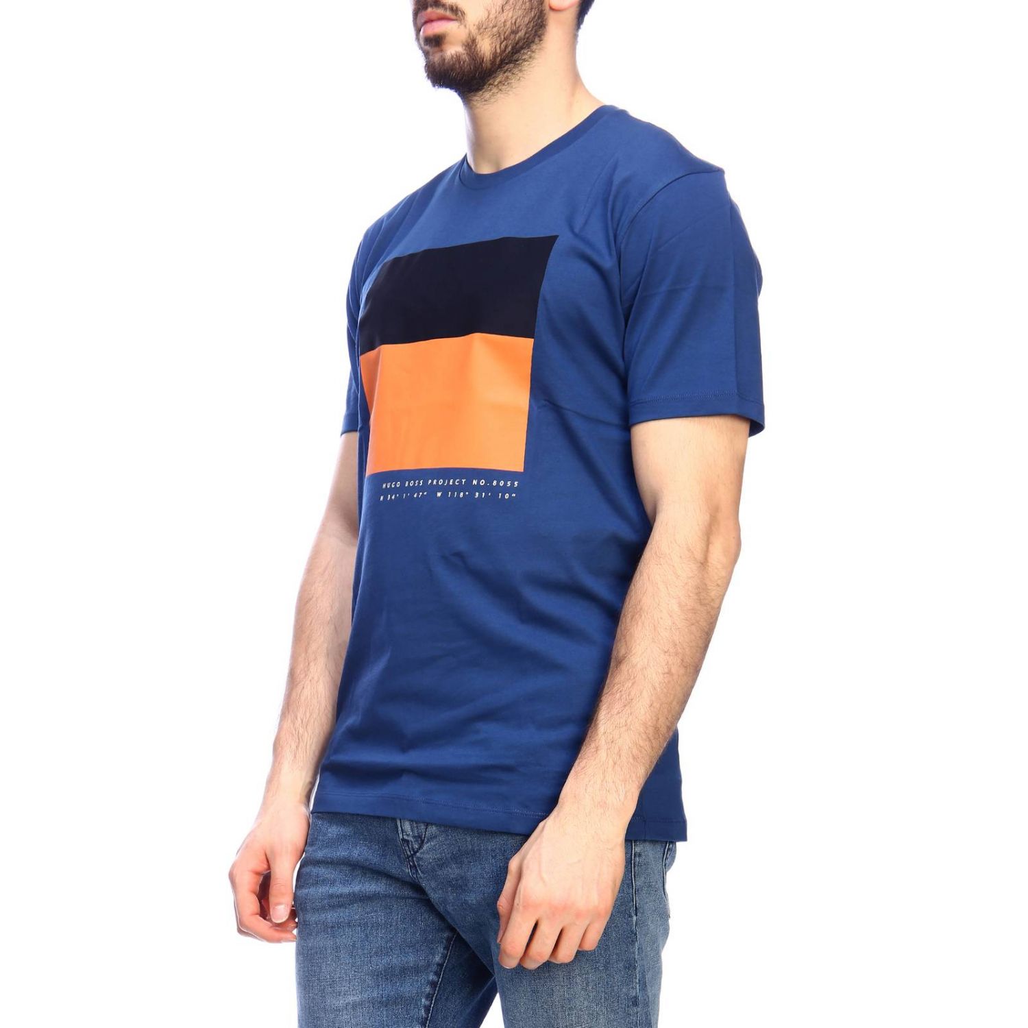 Boss Outlet Tshirt uomo Blue Navy TShirt Boss 9910136613 TIBURT online su