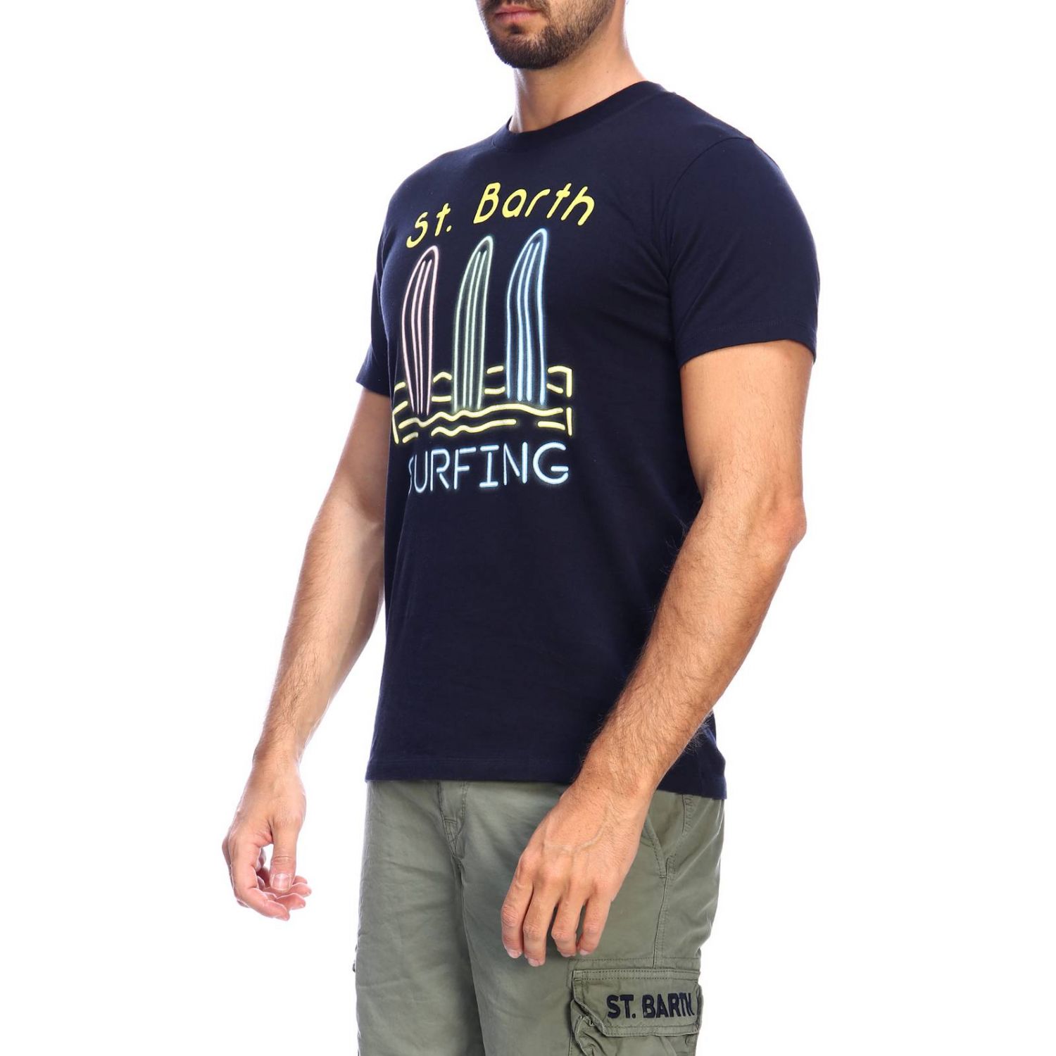 MC2 SAINT BARTH: t-shirt for man - Blue | Mc2 Saint Barth t-shirt SANTA ...