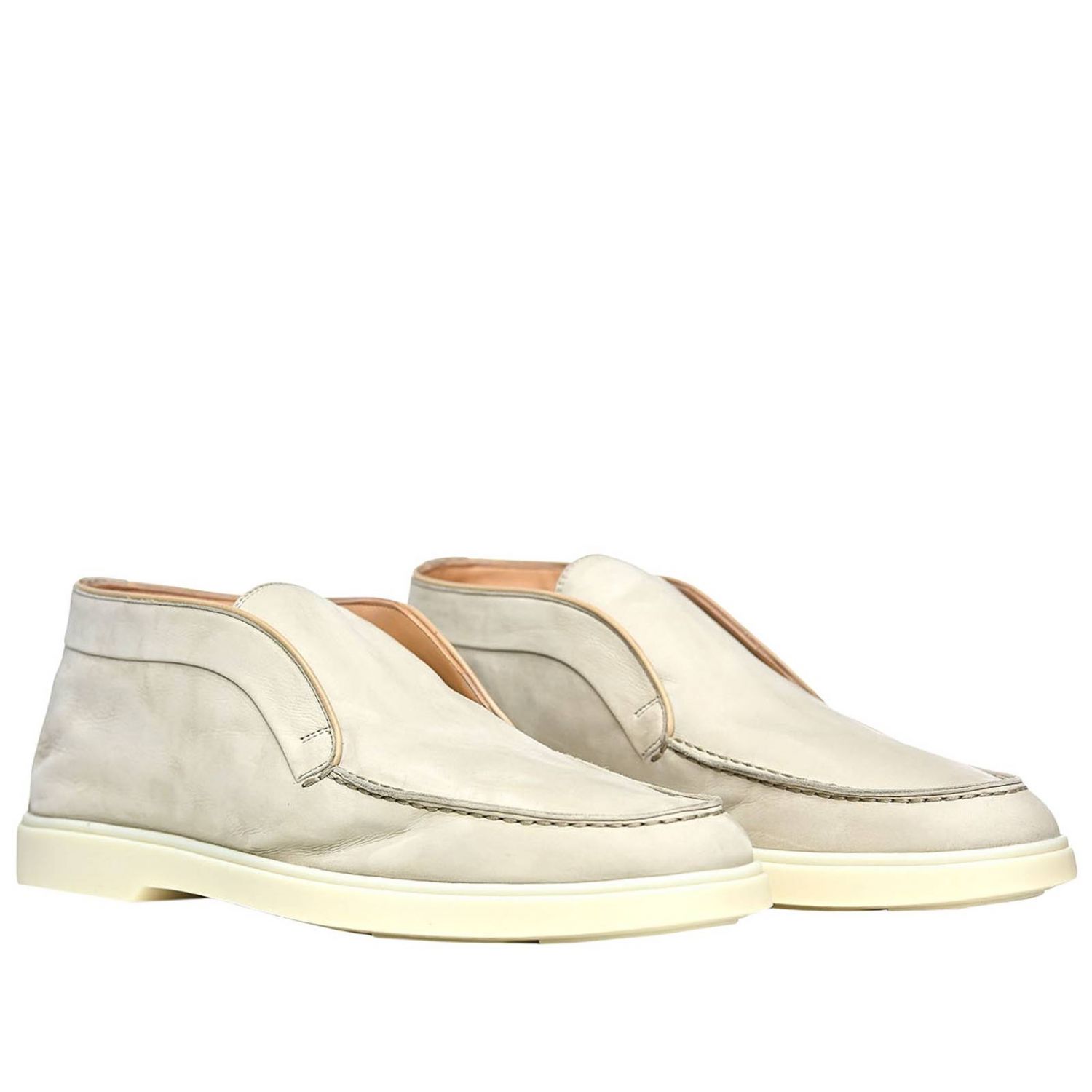 Santoni Outlet ローファー メンズ ベージュ ローファー Santoni Mgyatices Giglio Com