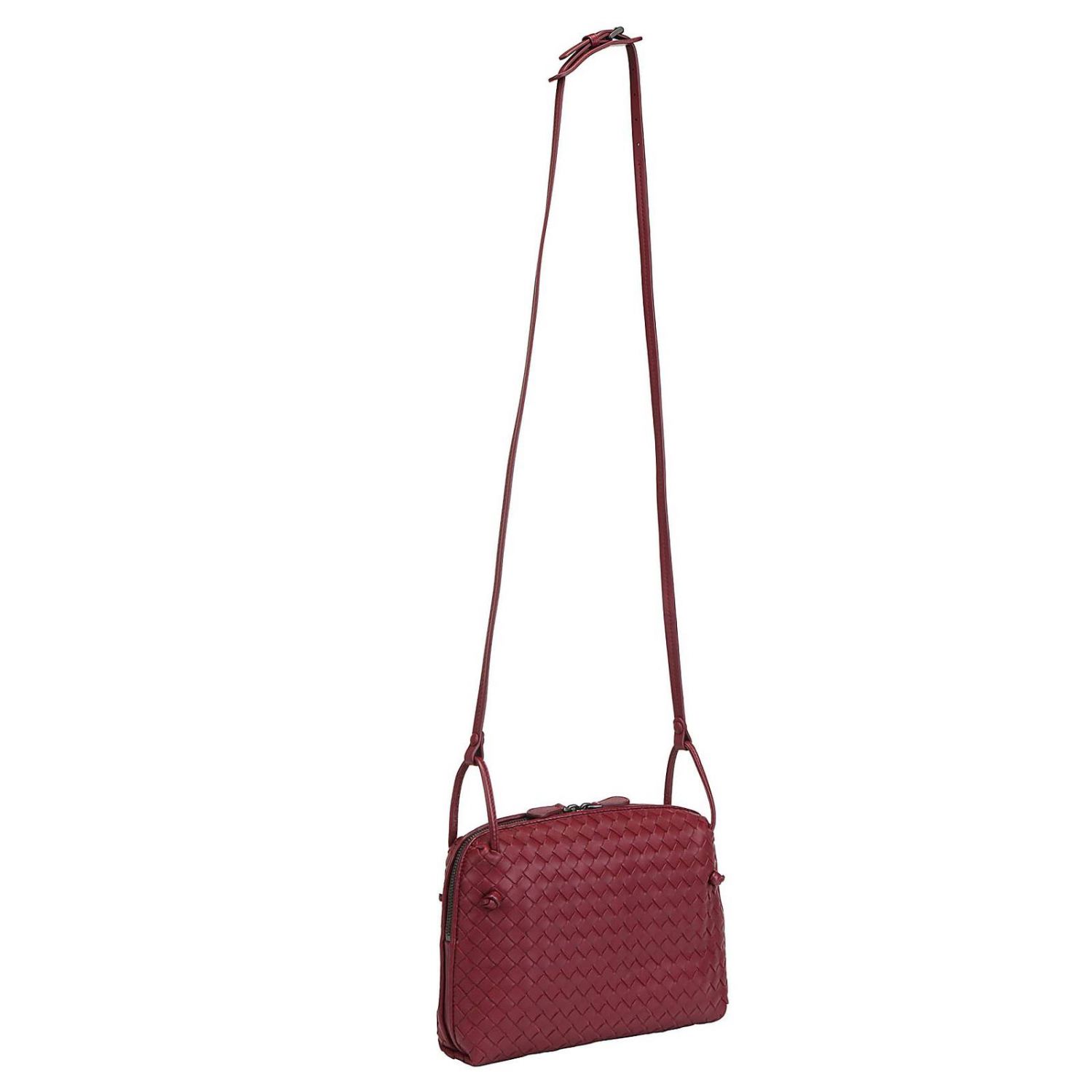 Bottega Veneta Outlet: Borsa Nodini in vera pelle con lavorazione  intrecciata - Bordeaux | Borse A Tracolla Bottega Veneta 245354 V0016  GIGLIO.COM