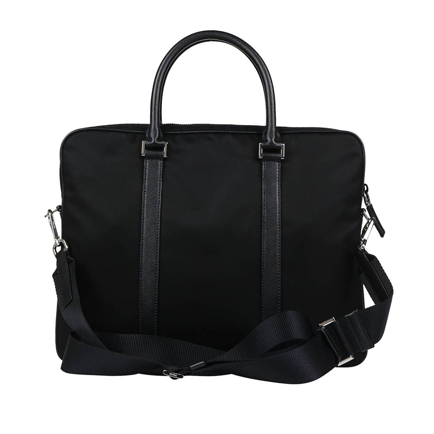 Tasche Prada: Prada Arbeitstasche aus Nylon und Leder mit dreieckigem Logo schwarz 3