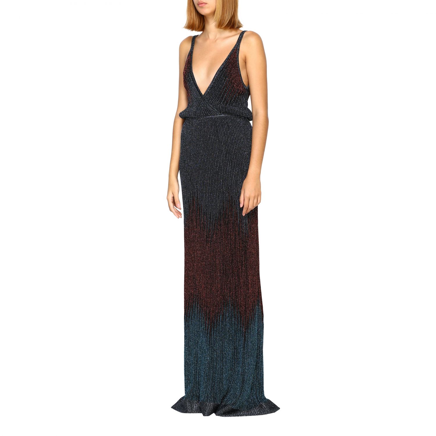 M Missoni Outlet sleeveless long dress in lurex knit Multicolor Dress M Missoni 2DG00181