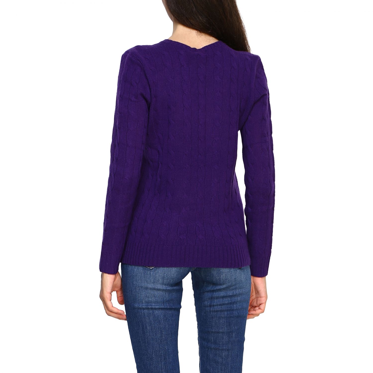 purple ralph lauren jumper