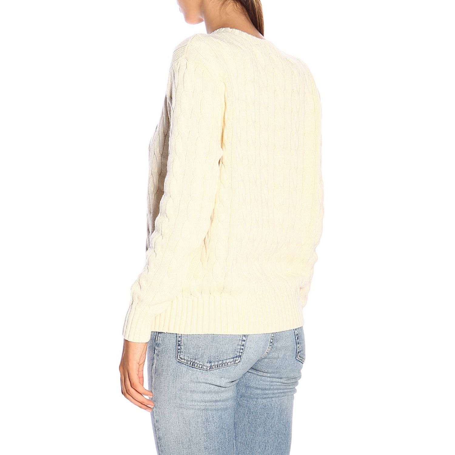 Polo Ralph Lauren Outlet: Crew-neck pullover in braided fabric with ...