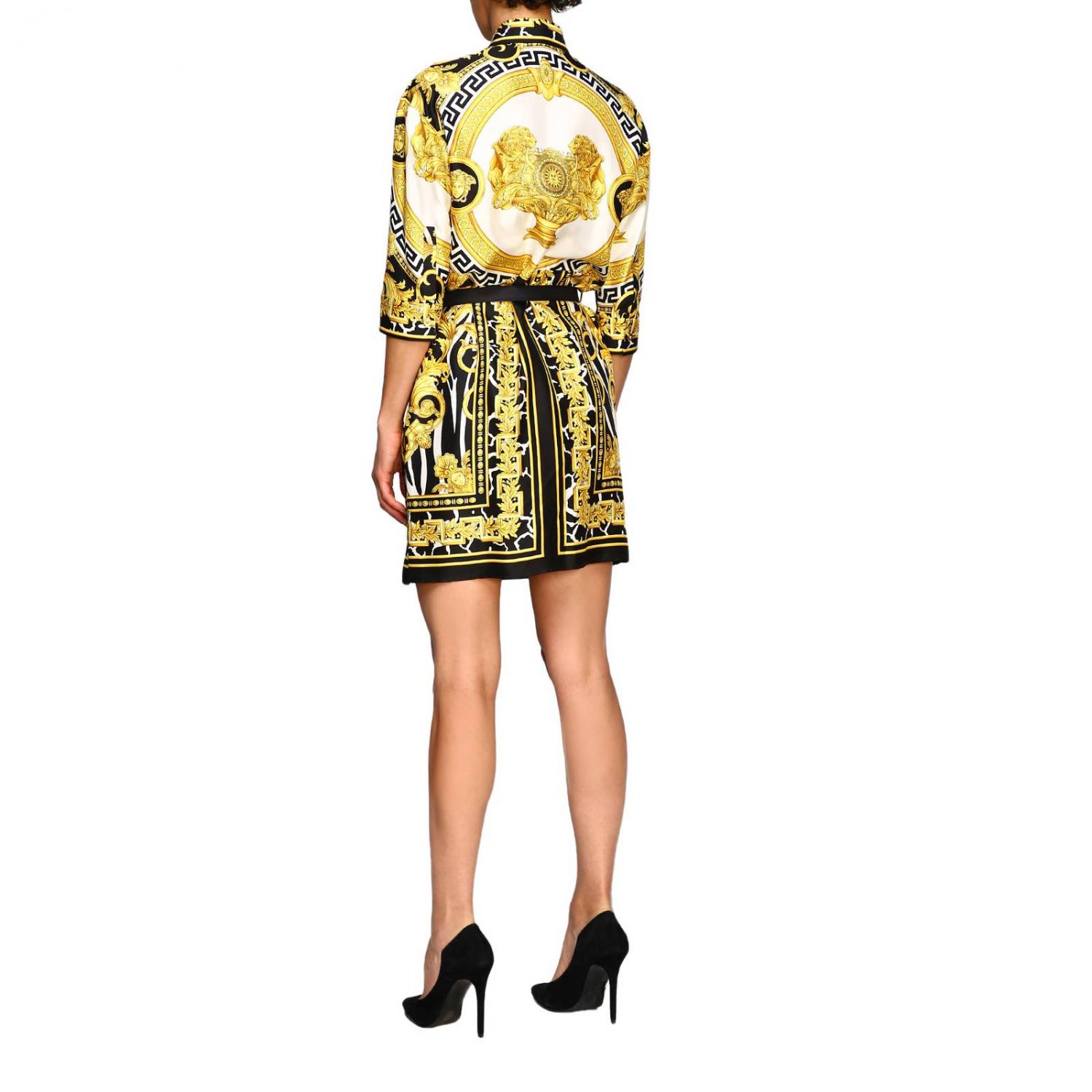 Versace Outlet Dress women Gold Dress Versace A82301 A230893